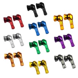 DSYCAR 2Pcs 90 Degree CNC Motorcycle Tire Valve Stems -Universal Motorcycle Aluminum Wheels Tire NCY Leak-proof TWPO Valve Caps
