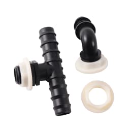 5Pcs Flange 1/2" Female Thread Plastic Nuts Lock Nut Outer Hexagon Fastening Nut With Sealing Ring Pipeline Water Tank Accessori