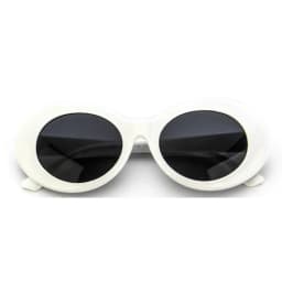 Kurt Cobain Round Sun Glasses Fashion Retro Oval Style Sunglasses Woman Ladies White Black Vintage Oculos De Sol Feminino
