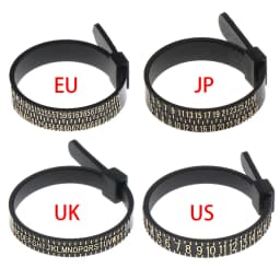 Ring sizer Measure Finger Coil Ring Sizing Tool UK/US/EU/JP Size Measurements Ring Sizer Gauge Tools Jewelry Accessory Newest
