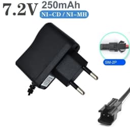 7.2V Battery Charger for NiCd NiMH Battery Input 100V-240V with Tamiya KET-2P Plug Charger for RC Toys 7.2V Charger with SM Plug