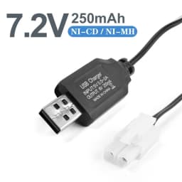 7.2V Battery Charger for NiCd NiMH Battery Input 100V-240V with Tamiya KET-2P Plug Charger for RC Toys 7.2V Charger with SM Plug