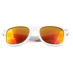 Cool Sunglasses White PC Frame Glasses Men Women Sun Glasses Sun Goggles Eyewear Unisex Sunglasses Reflective Film Sunglasses