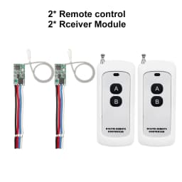QIACHIP 433MHz Wireless RF Remote Control DC3.6V-24V Mirco Switch Receiver Module DIY With Long Range Transmitter Light On/Off