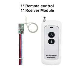 QIACHIP 433MHz Wireless RF Remote Control DC3.6V-24V Mirco Switch Receiver Module DIY With Long Range Transmitter Light On/Off