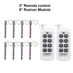 QIACHIP 433MHz Wireless RF Remote Control DC3.6V-24V Mirco Switch Receiver Module DIY With Long Range Transmitter Light On/Off