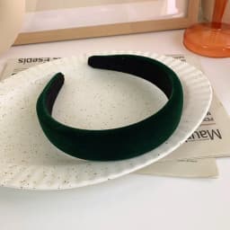 SWINATE Fashion Women Basic Black Velvet Hairband Double Size Headband Stretch Hair Hoop Simple Plain Style Easy For Wearing