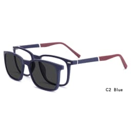 Ceofy Men Eyeglasses 2 In 1 Foldable Cap on Magnetic Optical Myopia Popular Sunglasses Prescription Glasses Frame C8016