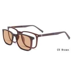Ceofy Men Eyeglasses 2 In 1 Foldable Cap on Magnetic Optical Myopia Popular Sunglasses Prescription Glasses Frame C8016