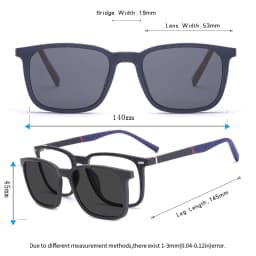 Ceofy Men Eyeglasses 2 In 1 Foldable Cap on Magnetic Optical Myopia Popular Sunglasses Prescription Glasses Frame C8016