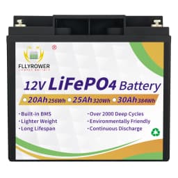 EU Stock 12V 6/10/12/20/30/40/50Ah LiFePO4 With BMS Lithium Iron Phosphate Energy Storage Battery Rechargeable For Kid Scooters