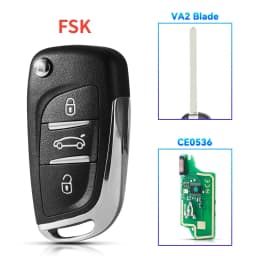 KEYYOU ASK/FSK 433Mhz ID46 Modified Car Key For Peugeot 306 407 807 Partner For Citroen C2 C4 C5 C6 Berlingo Picasso Ce0536