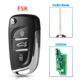 KEYYOU ASK/FSK 433Mhz ID46 Modified Car Key For Peugeot 306 407 807 Partner For Citroen C2 C4 C5 C6 Berlingo Picasso Ce0536