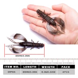 4/8pcs 80mm/6.5g Soft Silicon Shrimp Shaped Crankbait Fishing Lure Set Swivel Jigging Wobbler Artificial Pike Minnow Bass Tackle