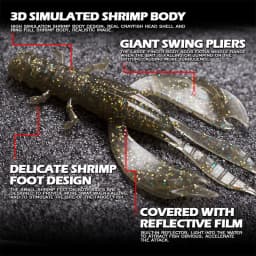 4/8pcs 80mm/6.5g Soft Silicon Shrimp Shaped Crankbait Fishing Lure Set Swivel Jigging Wobbler Artificial Pike Minnow Bass Tackle