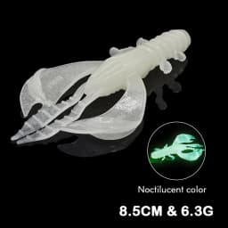 4/8pcs 80mm/6.5g Soft Silicon Shrimp Shaped Crankbait Fishing Lure Set Swivel Jigging Wobbler Artificial Pike Minnow Bass Tackle