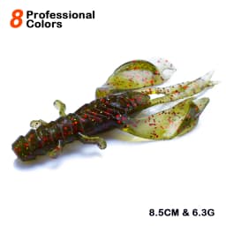 4/8pcs 80mm/6.5g Soft Silicon Shrimp Shaped Crankbait Fishing Lure Set Swivel Jigging Wobbler Artificial Pike Minnow Bass Tackle