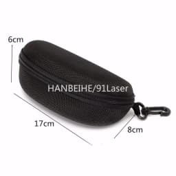 laser safety glasses for 755nm O.D 4+ 808nm 810nm O.D 7+ CE cleaning cloth and hard case