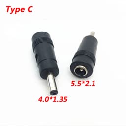 1/4pcs DC 5.5 x 2.1 MM female jack plug adapter Connectors to 5.5 x 2.5、4.0 x1.7、4.0×1.35、3.5×1.35 MM male tips power adaptor.