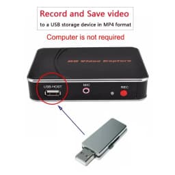 EZCAP 280HE HDMI Game Capture Card Video Record Box 1080P 30fps Game Recorder for Xbox PS3 PS4 MIC Input ,to USB Disk,no Need PC