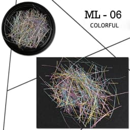 1 Box Nail Art Decoration Symphony Mermaid Line Gold Silver Color Silk Thread for DIY Nail Accessories Colorful Mesh Line Decor