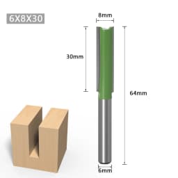 1-7pcs 6mm 1/4 inch Shank Single Double Flute Straight Bit Milling Cutter for Wood Tungsten Carbide Router Bit Woodwork Tool