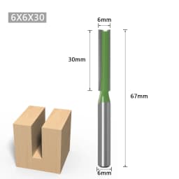 1-7pcs 6mm 1/4 inch Shank Single Double Flute Straight Bit Milling Cutter for Wood Tungsten Carbide Router Bit Woodwork Tool