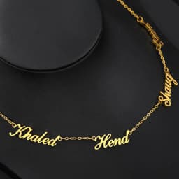 Sipuris Custom Multiple Names Necklace Family Nameplated Golden Choker Stainless Steel Necklace Jewelry Chain Pendant Gifts