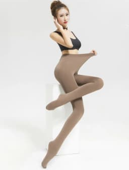 130 KG New Plus Size Sexy Women Tights Warm Winter Fleece Pantyhose 120D High Waist Female Stretchy Opaque Footed Tights