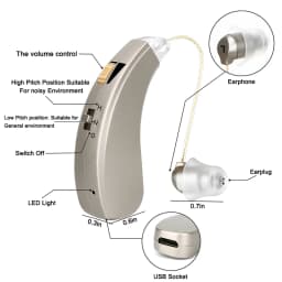 Rechargeable Hearing Aids Mini Audifonos Wireless Inner Ear for Elderly Mild to Moderate Loss Sound Amplifiers Drop Shipping