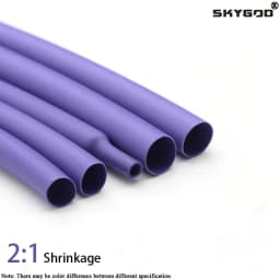 1~10m Heat Shrink Tube 2:1 Purple Dia 1 2 3 4 5 6 7 8 9 10 12 14 16 20 25 30 40 50 mm Polyolefin Thermal Cable Sleeve Insulated