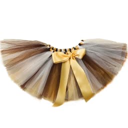 Girls Lion Tutu Skirt with Headband Fluffy Baby Girl Birthday Party Tutu Outfit Halloween Lion King Costume for Kids Tulle Skirt