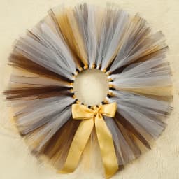 Girls Lion Tutu Skirt with Headband Fluffy Baby Girl Birthday Party Tutu Outfit Halloween Lion King Costume for Kids Tulle Skirt
