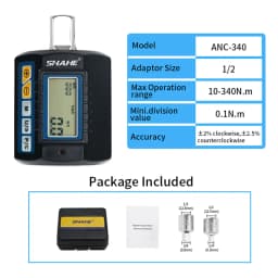 SHAHE Adjustable 1/2'' Digital Torque Gauge For Bicycle Car Repair Digital Torque Adapter Electronic Torque Meter Hand Tools
