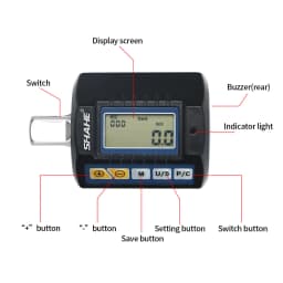 SHAHE Adjustable 1/2'' Digital Torque Gauge For Bicycle Car Repair Digital Torque Adapter Electronic Torque Meter Hand Tools
