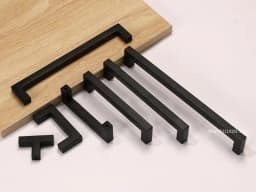 Black/golden/Silver Square Cabinet Handle Furniture Hardware Stainless Steel Kitchen Door Knobs Cupboard Wardrobe Drawer Pulls