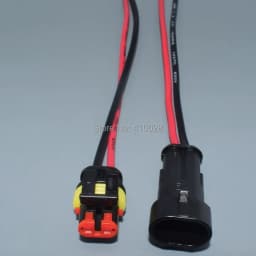 shhworldsea 1P 2P 3P 4P 5P 6P 18AGW 14CM Waterproof Electrical Auto Connector Male Female Plug with Wire Cable harness for Car
