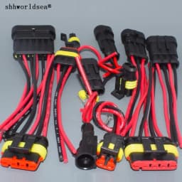 shhworldsea 1P 2P 3P 4P 5P 6P 18AGW 14CM Waterproof Electrical Auto Connector Male Female Plug with Wire Cable harness for Car