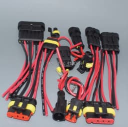 shhworldsea 1P 2P 3P 4P 5P 6P 18AGW 14CM Waterproof Electrical Auto Connector Male Female Plug with Wire Cable harness for Car