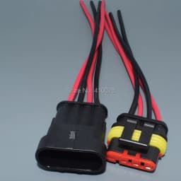 shhworldsea 1P 2P 3P 4P 5P 6P 18AGW 14CM Waterproof Electrical Auto Connector Male Female Plug with Wire Cable harness for Car