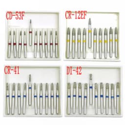 10pcs/box 1.6mm Shank Dental Diamond Burs Drill FG Diamond for High Speed Handpiece Burs Dentist Drills