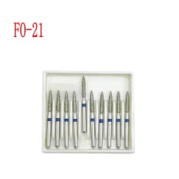 10pcs/box 1.6mm Shank Dental Diamond Burs Drill FG Diamond for High Speed Handpiece Burs Dentist Drills