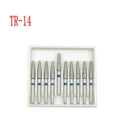 10pcs/box 1.6mm Shank Dental Diamond Burs Drill FG Diamond for High Speed Handpiece Burs Dentist Drills