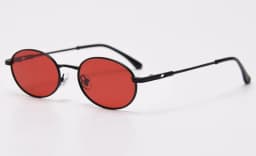 Peekaboo Retro Oval Glasses Men UV400 High Quality Gold Small Sunglasses Women Metal 2021 Yellow Red Hot-Selling