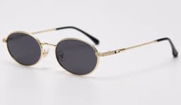 Peekaboo Retro Oval Glasses Men UV400 High Quality Gold Small Sunglasses Women Metal 2021 Yellow Red Hot-Selling