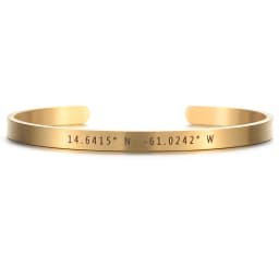 5mm Width Brushed Stainless Steel custom Personalized coordinate Bangles Laser Engrave Adjustable Open Cuff Travel bracelet Gift