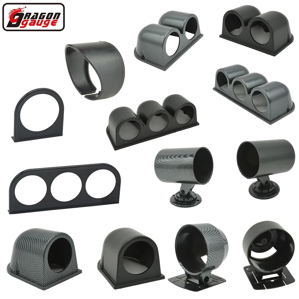 Dragon Gauge 52mm 60mm Auto Car Modification RPM Meter Pods Water Temp Oil Temp Holder Volt Boost Pressure Gauge Pod