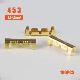 100Pcs U Shape Copper Ring Terminals Non-Insulated Car And Motorcycle Cable Wire Butt Splice Crimp Connectors DJ454A/B/C 453 452