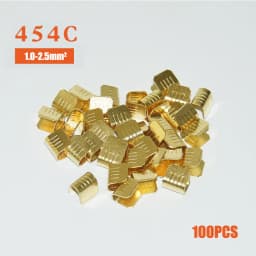 100Pcs U Shape Copper Ring Terminals Non-Insulated Car And Motorcycle Cable Wire Butt Splice Crimp Connectors DJ454A/B/C 453 452