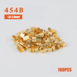 100Pcs U Shape Copper Ring Terminals Non-Insulated Car And Motorcycle Cable Wire Butt Splice Crimp Connectors DJ454A/B/C 453 452
